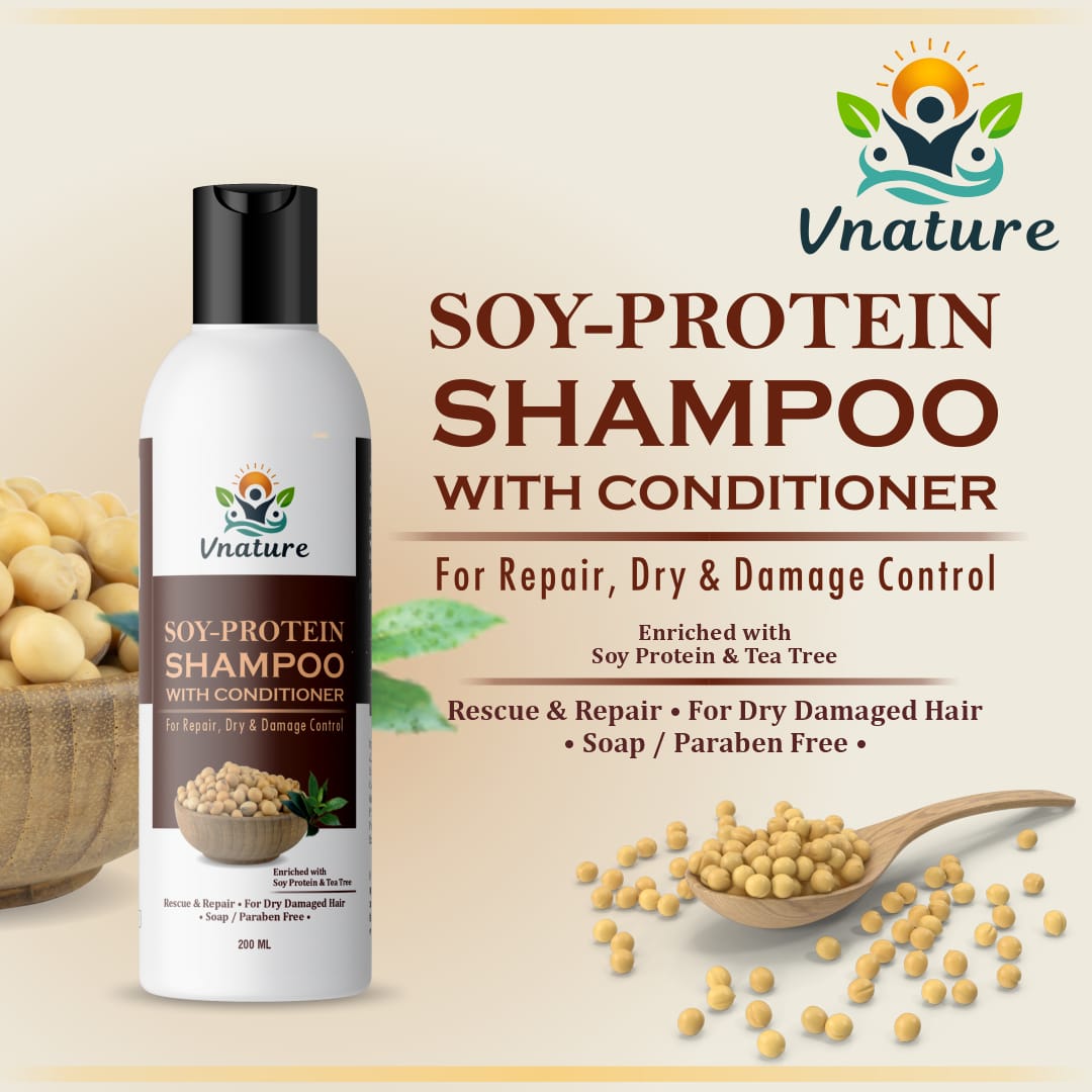 SOY PROTEIN &TEATREE SHAMPOO WITH CONDITIONER(FOR REPAIR,DRY AND DAMAGEDHAIR)