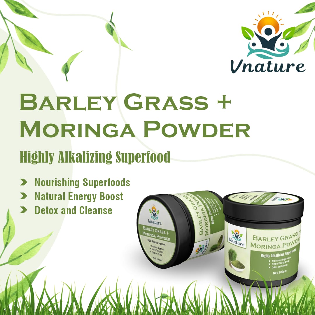 BARLEY GRASS + MORINGA POWDER